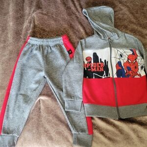 Spider man sweatsuit size 2t